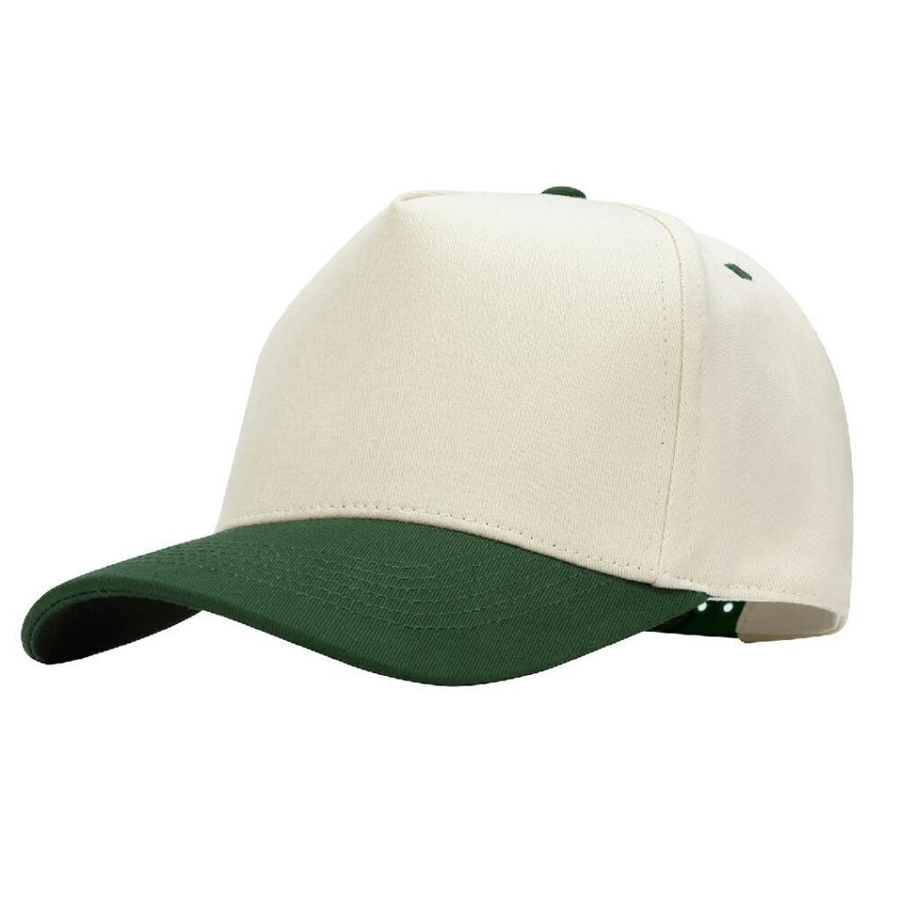 Structured 5-Panel Snapback Trucker Hat Adjustable Cotton Baseball Cap